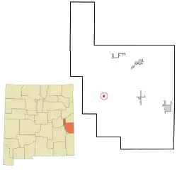 Location of Elida, New Mexico