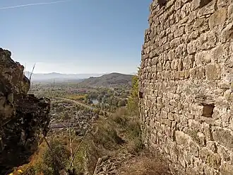 The village seen from the castle