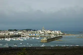 Center of Roscoff from Sainte Barbe chapel