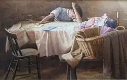 Rose A. Walker (1900) News from the Front, watercolour