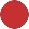 A circle of red