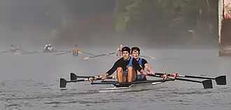 Rowers on the river