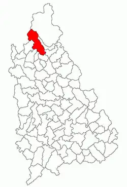 Location in Dâmbovița County