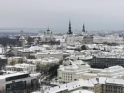 The city centre of Tallinn as seen from Skyon