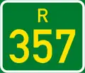 Regional route R357 shield