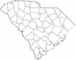 Location of Belvedere, South Carolina