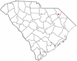 Location of Blenheim in South Carolina