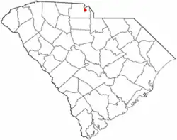 Location of India Hook, South Carolina