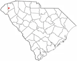 Location of Six Mile, South Carolina