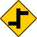 P-2-2 Offset side road intersection