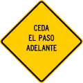 P-3-2b Yield sign ahead (text sign)