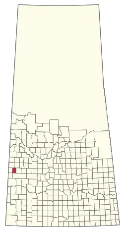 Location of the RM of Prairiedale No. 321 in Saskatchewan
