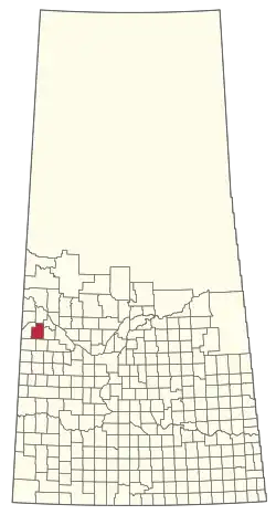 Location of the RM of Hillsdale No. 440 in Saskatchewan