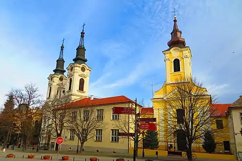 Orthodox Cathedral of St. Nicholas (1758) and Catholic Church of the Holy Trinity (1768) in Sremski Karlovci