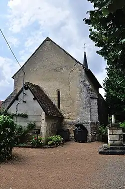 The church of Saint-Aubin, in Saint-Aubin