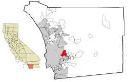 Location within San Diego County