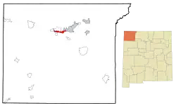 Location of Upper Fruitland, New Mexico