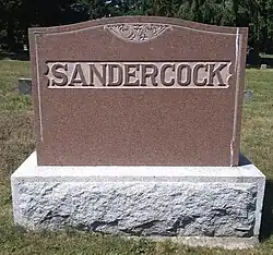 Sandercock family grave marker