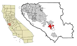 Location of Morgan Hill, California