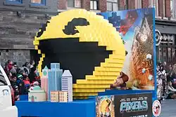 Video Game character as a decoration in a parade