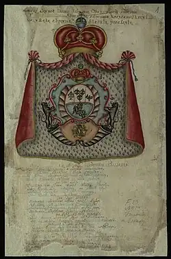 Coat of arms of Sapieha, 1786