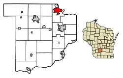 Location of Lake Delton in Sauk County, Wisconsin.