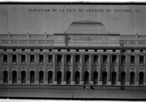 Design for the central risalit facing the garden