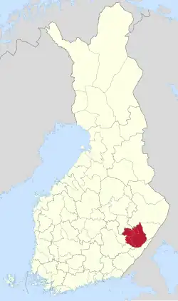 Location of Savonlinna sub-region