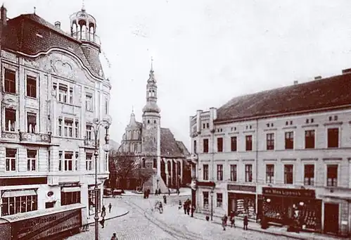 Theatre Square Nr.6 ca. 1902. Notice the old corner house.