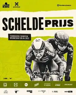 Event poster with previous winners Jasper Philipsen and Lorena Wiebes