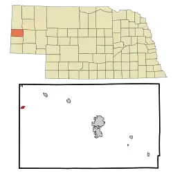 Location of Lyman, Nebraska
