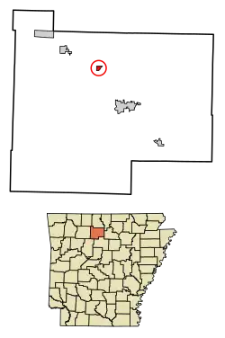 Location of Gilbert in Searcy County, Arkansas.