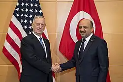 15 February 2017 Turkish Defense Minister Fikri Işık with U.S. Secretary of Defense James Mattis;