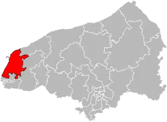 Situation of the canton of Octeville-sur-Mer in the department of Seine-Maritime