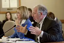 Darling and Sen. Luther Olsen participate in a 2009 committee meeting