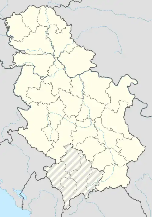 Grebenac is located in Serbia