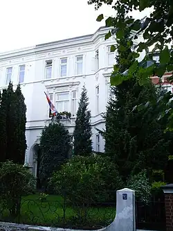 Building in Harvesterhuderweg housed the Consulate-General of Yugoslavia.