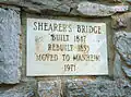 History plaque on the bridge