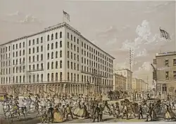 1866 illustration of the hotel's second iteration