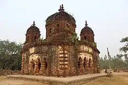 Baital: Pancha ratna Shyama Chandi temple, plain laterite structure built in 1660.