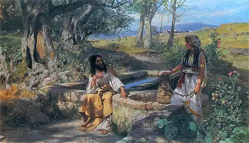 Christ and Samaritan by Henryk Siemiradzki