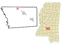 Location of Braxton, Mississippi