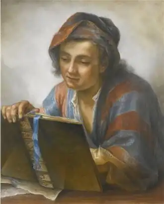 Young Man Reading the Notizia del Disegno (1775)