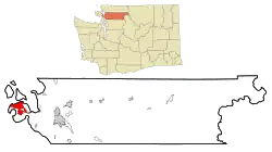 Location of Anacortes, Washington