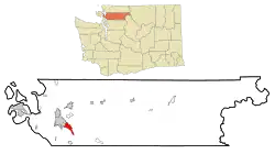 Location of Big Lake, Washington