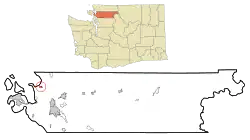 Location of Edison, Washington