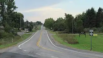 Looking south along M-18