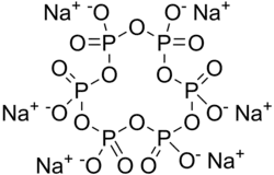 Skeletal formula of sodium hexametaphosphate