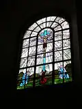 Stained-glass window in the church