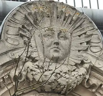 Beaux Arts acroterion of the Collège Franklin (Boulevard Louis-XIV no. 5), Lille, France, unknown architect or sculptor, c.1900